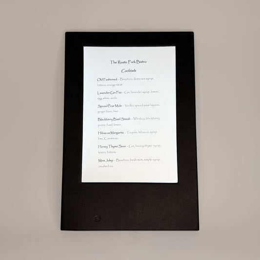 Backlit LED Cocktail Menu