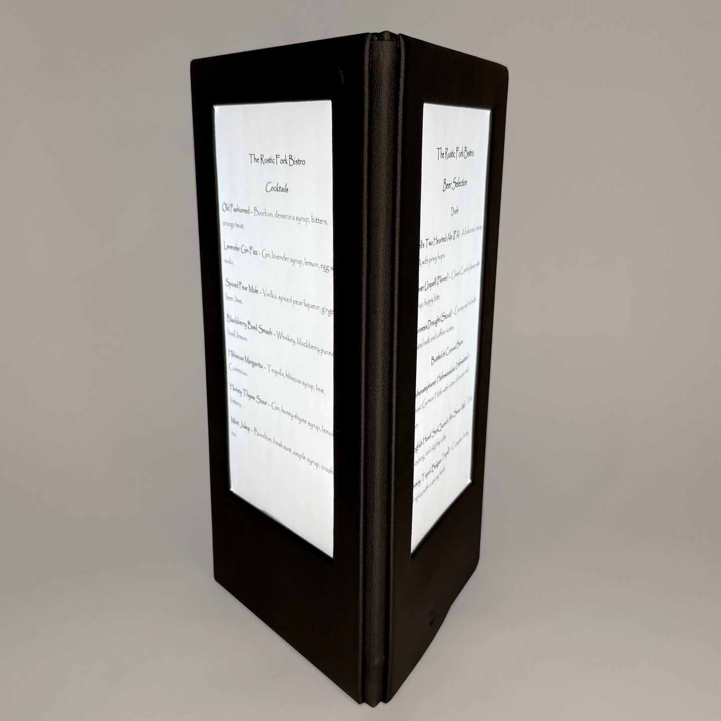 3-Sided Stand Backlit LED Menu